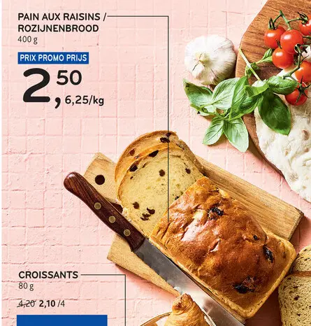 Offre: Pain aux raisins / Rozijnenbrood