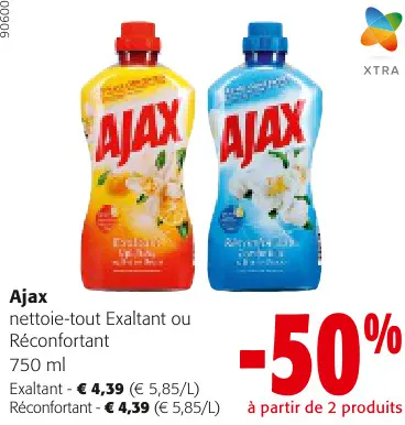 Offre: Ajax nettoie-tout Exaltant ou Réconfortant