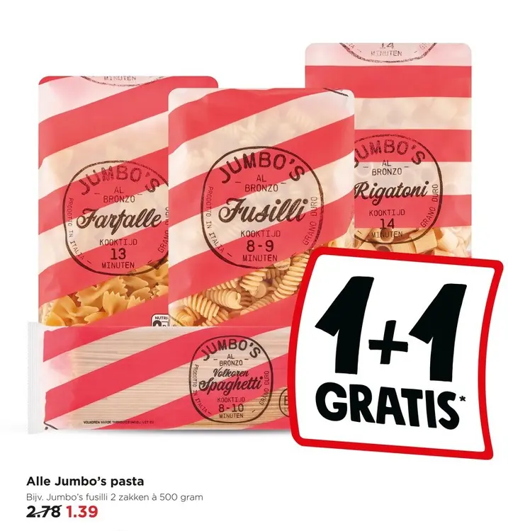Aanbieding: Alle Jumbo's pasta
