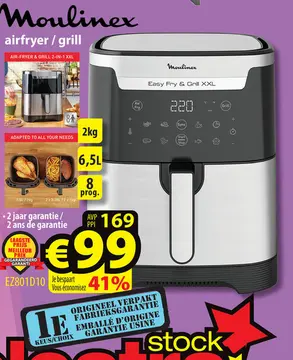 Aanbieding: Moulinex airfryer / grill