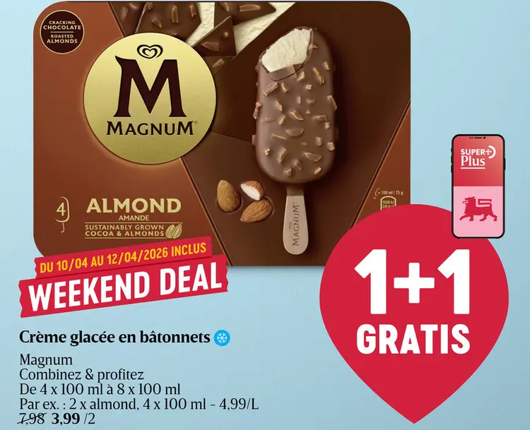 Offre: Crème glacée en bâtonnets