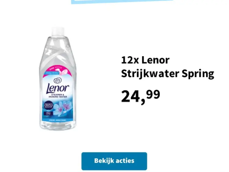 Aanbieding: Lenor Strijkwater Spring