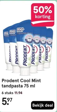 Aanbieding: Prodent Cool Mint tandpasta