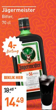 Aanbieding: Jägermeister 70CL