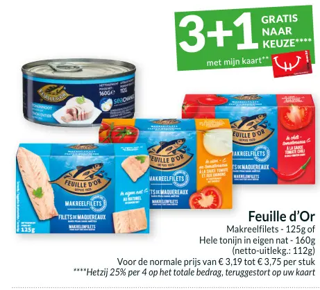 Aanbieding: Makreelfilets of Hele tonijn in eigen nat