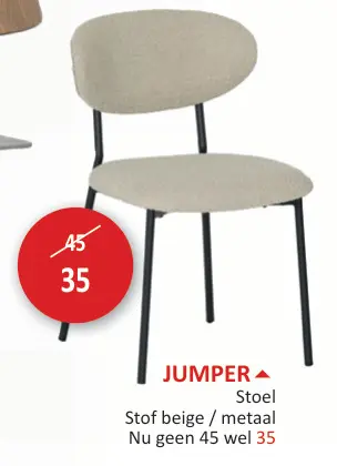 Promotie: Jumper Stoel