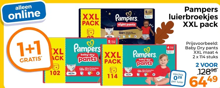 Aanbieding: Luierbroekjes XXL pack