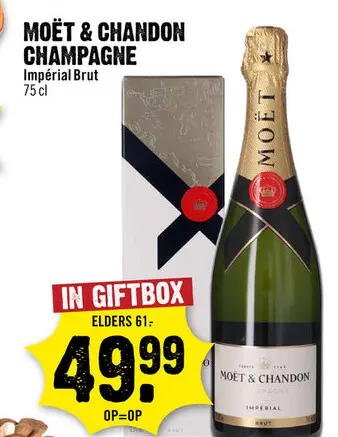 Aanbieding: Moet & Chandon Brut Impérial Champagne met giftbox 75 cl