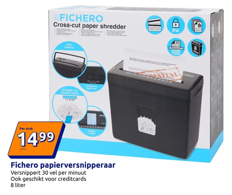Aanbieding: Fichero papierversnipperaar