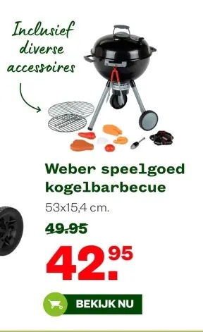 Aanbieding: Weber speelgoed kogelbarbecue