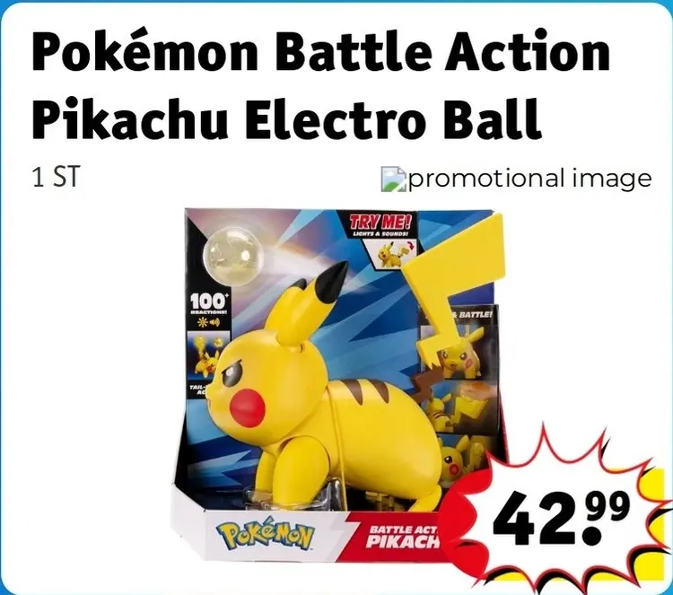 Aanbieding: Battle Action Pikachu Electro Ball