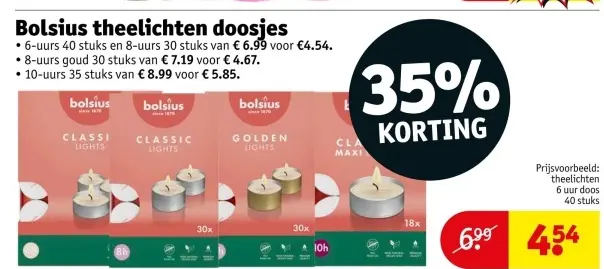 Aanbieding: Bolsius theelichten doosjes