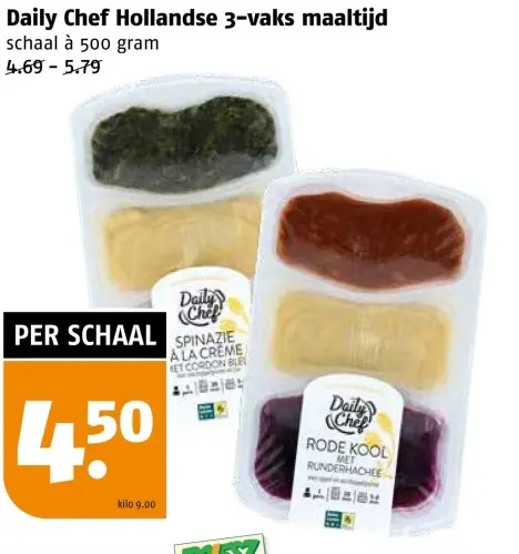 Aanbieding: Hollandse 3-vaks maaltijd