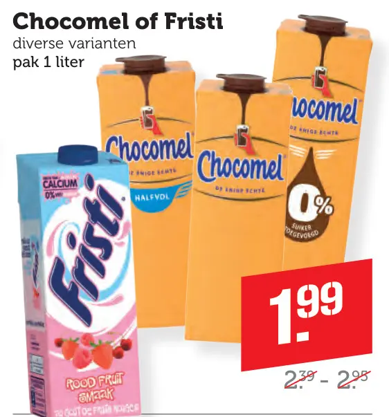 Aanbieding: Chocomel of Fristi