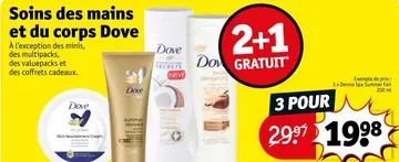 Offre: Soins des mains et du corps Dove