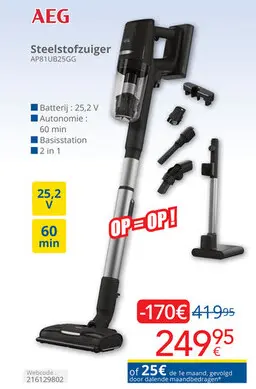 Promotie: Steelstofzuiger