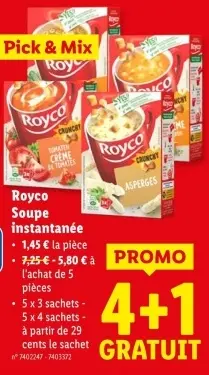 Offre: Soupe instantanée