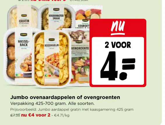 Promotie: Jumbo Ovenaardappelen of ovengroenten
