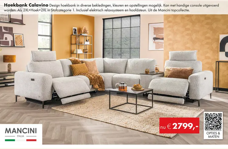 Aanbieding: Calavino hoekbank