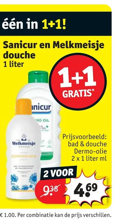 Aanbieding: Sanicur en Melkmeisje douche