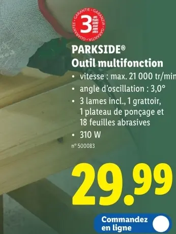Offre: Outil multifonction