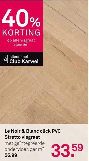 Aanbieding: Click PVC Stretto visgraat