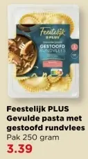 Aanbieding: Gevulde pasta met gestoofd rundvlees