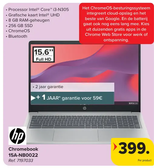 Promotie: Chromebook 15A-NB0022