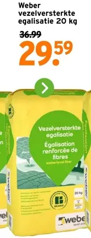Aanbieding: Vezelversterkte egalisatie 20 kg