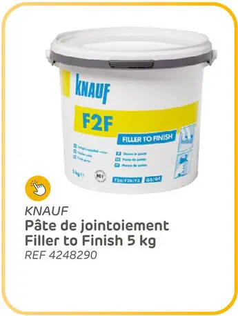 Offre: Knauf - filler to finish f2f - 5kg