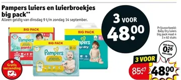 Aanbieding: Pampers luiers en luierbroekjes big pack