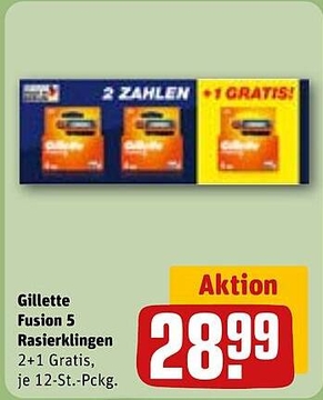 Aanbieding: Gillette Fusion 5 Rasierklingen