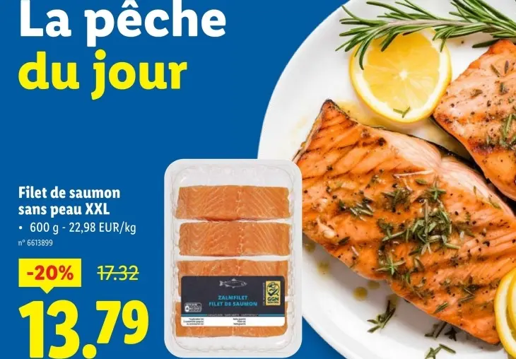 Offre: Filet de saumon sans peau XXL