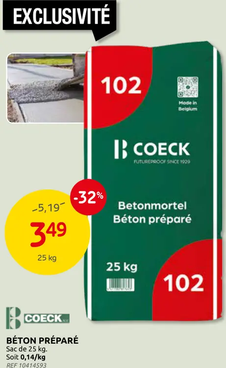Promotie: Béton préparé