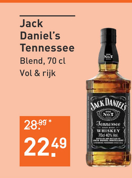 Aanbieding: Jack Daniel's Tennesee Whiskey