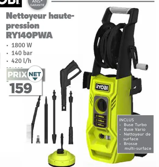 Offre: Nettoyeur haute-pression RY140PWA
