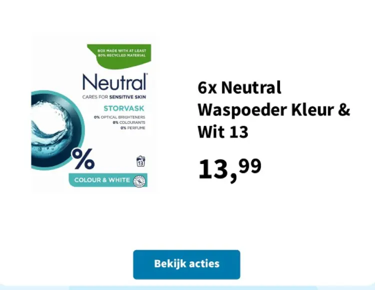 Promotie: Neutral Waspoeder Kleur & Wit
