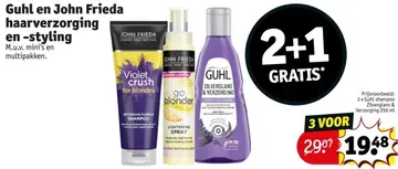Aanbieding: Guhl en John Frieda haarverzorging en -styling