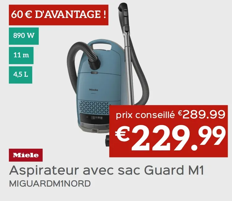 Offre: Aspirateur avec sac Guard M1