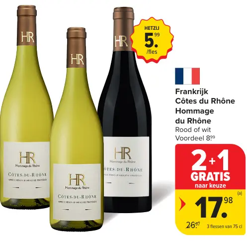 Promotie: Côtes du Rhône Hommage du Rhône