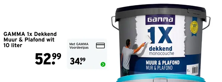 Aanbieding: 1x Dekkend Muur & Plafond wit