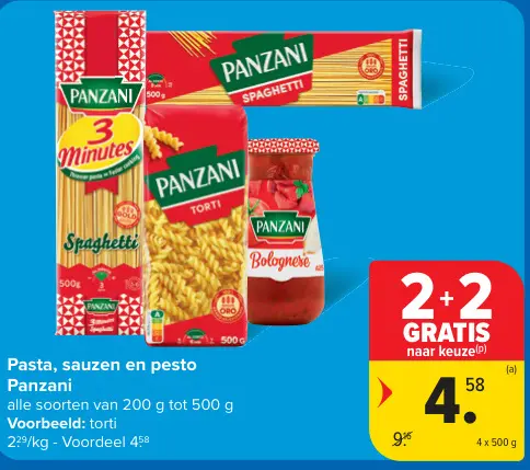 Aanbieding: Pasta, sauzen en pesto
