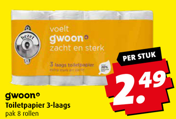 Aanbieding: gwoono Toiletpapier 3-laags