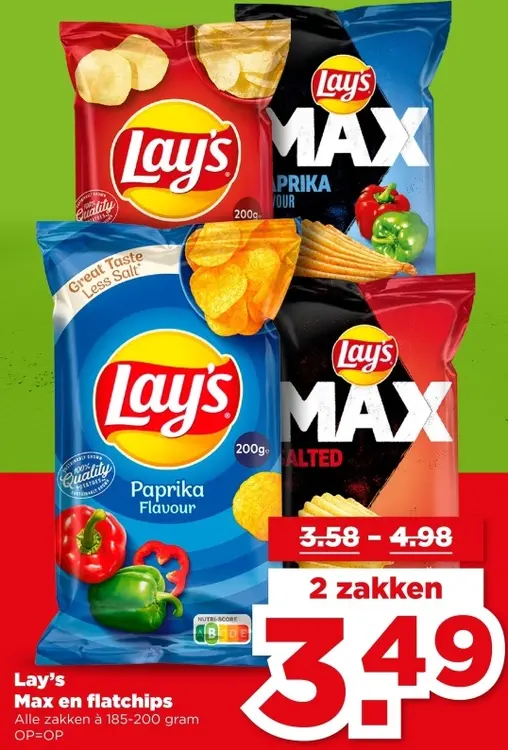 Aanbieding: Lay's Max en flatchips