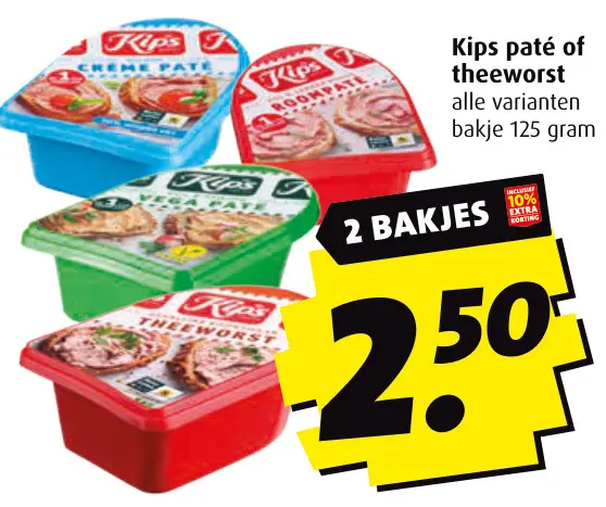 Aanbieding: Kips paté of theeworst