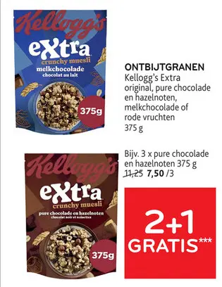 Promotie: Extra crunchy muesli pure chocolade en hazelnoten