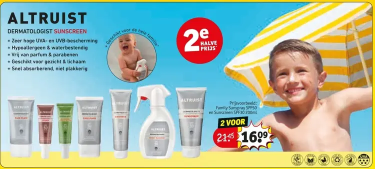 Aanbieding: Altruist dermatologist sunscreen