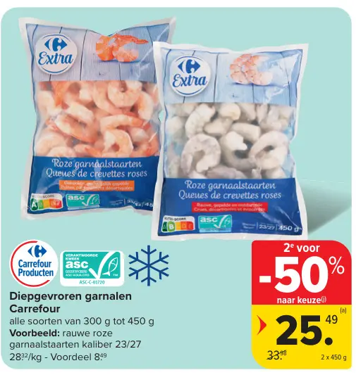 Promotie: Diepgevroren garnalen
