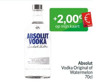 Aanbieding: Absolut Vodka Original of Watermelon