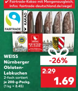 Aanbieding: Nürnberger Oblaten-Lebkuchen